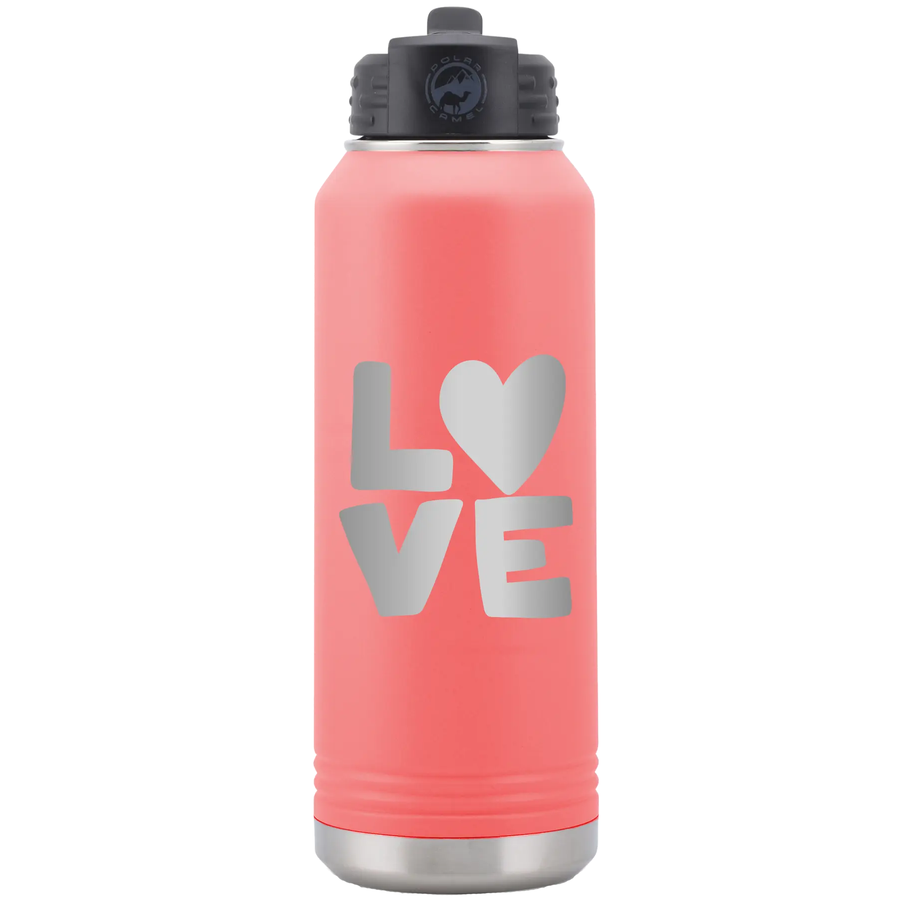 Love 32 oz Water Bottle | Coral
