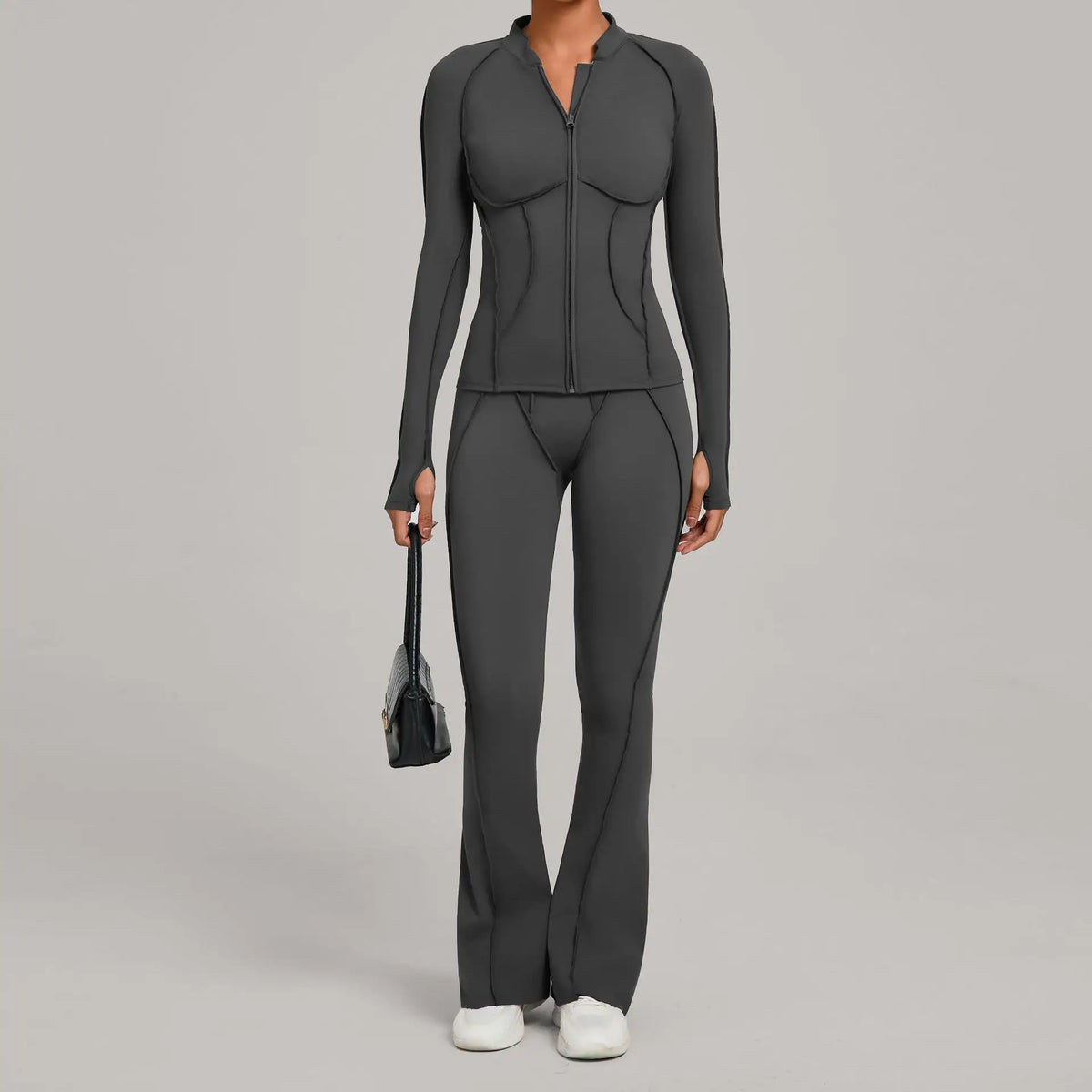 Women Tracksuit 2PCS Yoga Suit Sports Set Gym Set Running Outfits Workout Clothes Sports Long Sleeve Athletic Wear Yoga Clothing