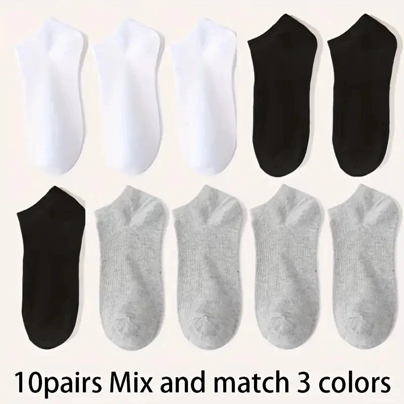 Ankle Socks 5 Pack Breathable Low Cut Unisex Socks